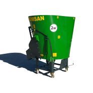 YK 20 EC - Mélangeuse agricole - Romsan - Volume 2 m³ - Puissance requise 10 hp / 7,5 kW - 1 spirale avec 5 lames_1