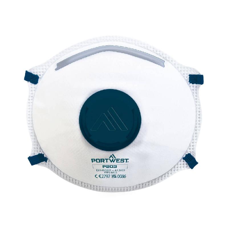 10 Masques CE de protection respiratoire FFP2 + valves - MSKP2BC-IM01/VV_0