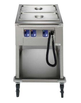 342105 - Chariot bain marie - Core Concept - 2 cuves - Résistances gravées - Température réglable 30 à 90°C_0