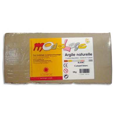 ARGILE NATURELLE / PAIN DE 10 KG TERRE CUITE ECOLE