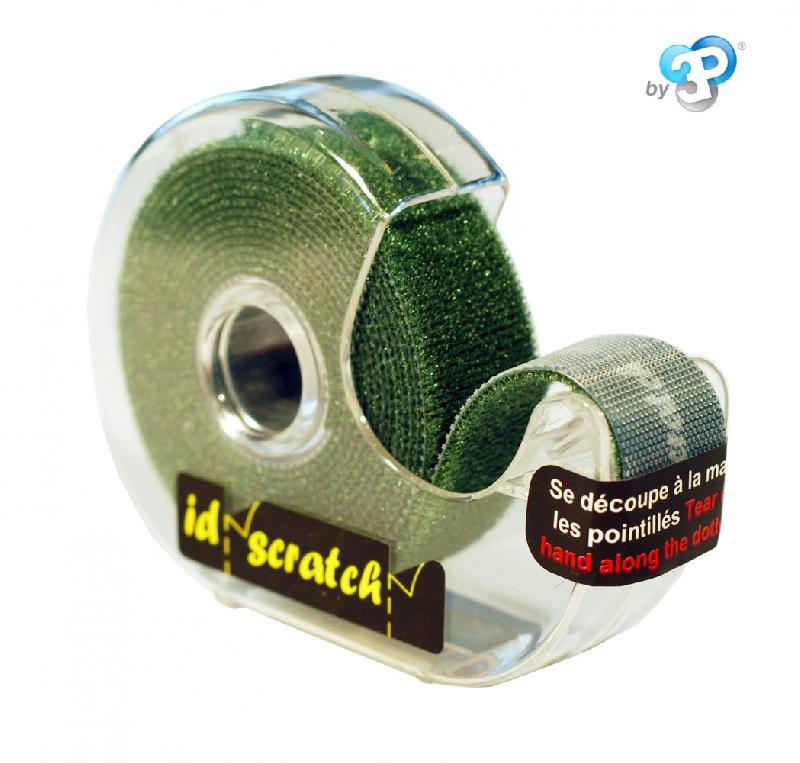 Bande auto-agrippante ID-SCRATCH - 200 cm x 20 mm - Polypropylène - Couleur verte_0