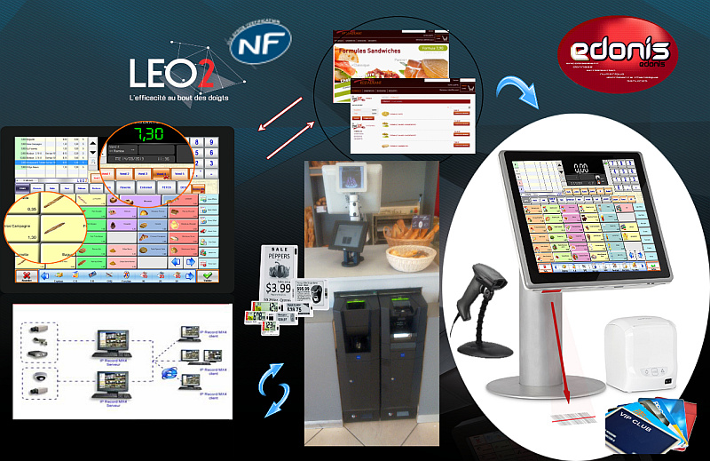 Caisses enregistreuses pack solution premium - LEO2 PRO + ULTIMO Oxhoo + IPRECORD avec gestion fidélité et vidéosurveillance_0