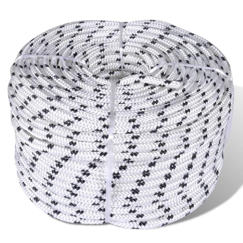 CORDE DE BATEAU TRESSÉE POLYESTER 6 MM 250 M BLANC 02_0003382_0