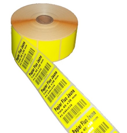 Étiquettes adhésives en papier couleur pour transfert thermique - adhésif haute adhésivité - températures de -15 à +80°C_0