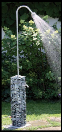Gabions - Colonne de douche pour jardin et terrasse - H.220cm_0