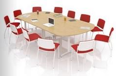 Table basculante Fold - plateau mélaminé double face 25 mm - piètement métallique sur roulettes avec freins_0