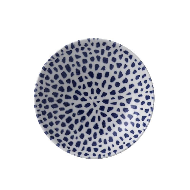 ASSIETTE COUPE CREUSE ROND BLEU PORCELAINE Ø 18,2 CM TERRAZZO DUDSON