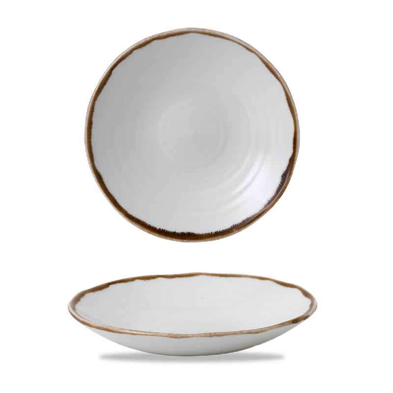 ASSIETTE COUPE CREUSE ROND BLANC PORCELAINE Ø 24,5 CM HARVEST DUDSON
