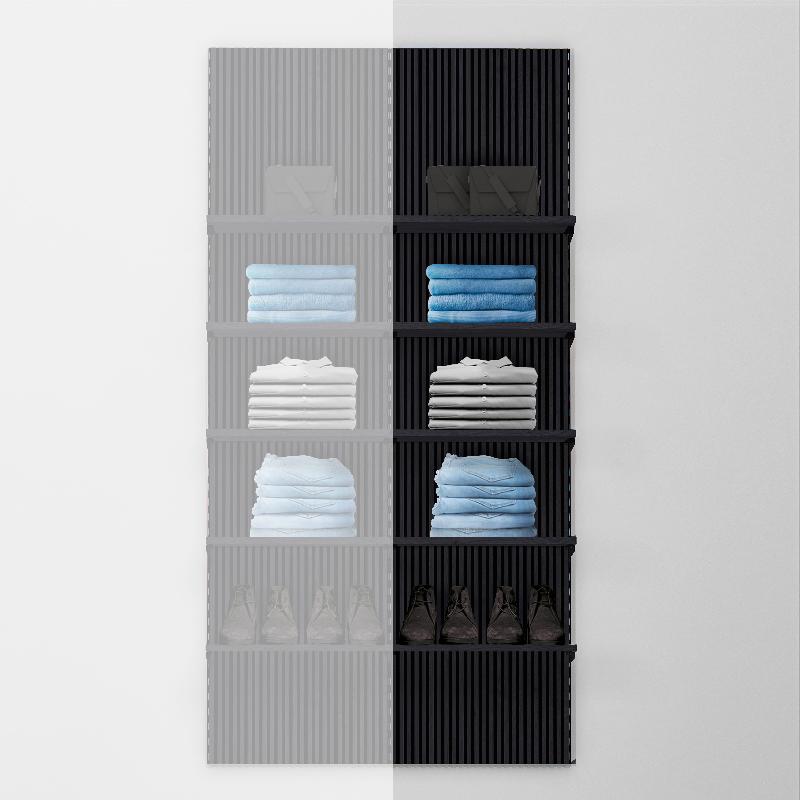 Élément suivant Vertigo noir/noir 5 tablettes L60xH240cm_0