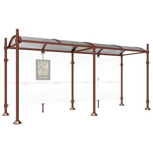 ABRI BUS PROVINCE 5 M SANS BARDAGES LAT. CITY ASPECT CORTEN - PROCITY