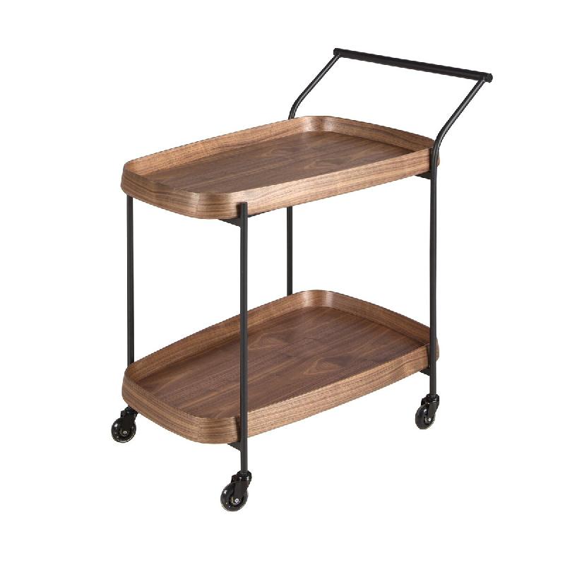 AC ANGEL CERDA Angel Cerdá Desserte minibar en noyer et acier noir 3290C 89 x 56 x 89 - marron Bois manufacturé 8435631045007_0