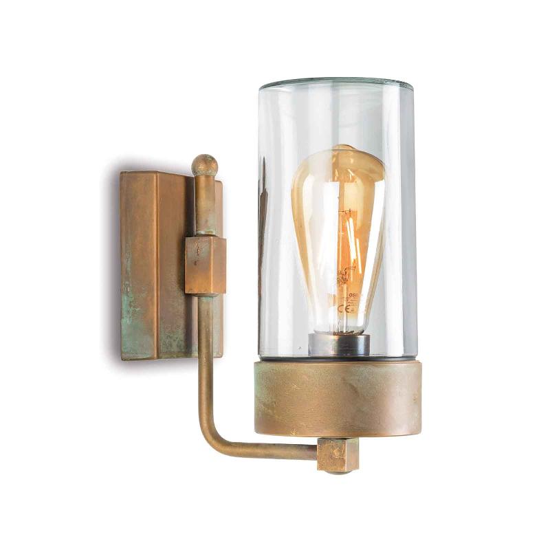 MORETTI LUCE APPLIQUE EXT. SILINDAR 3390, LAITON ANCIEN/TRANSP.