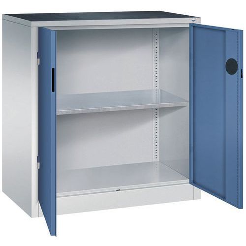 ARMOIRE CHARGES LOURDES 1 TABLETTE L120 H100 P50 5010 BLEU GENTIANE - CP