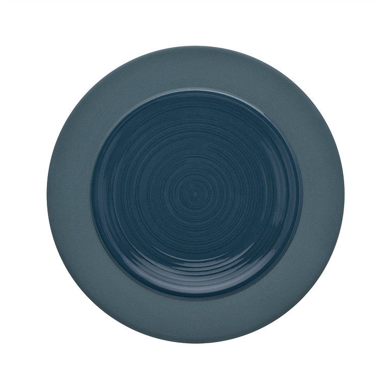 ASSIETTE PLATE RONDE 14CM BLEU DE ROCHE - A L'UNITÉ - GUY DEGRENNE - BAHIA