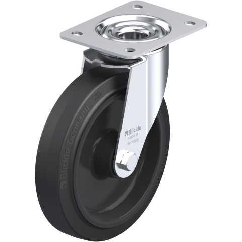 BLICKLE - ROULETTE PIVOTANTE Ø 200MM BANDAGE CAOUTCHOUC NR 300KG - LE-POEV 200R