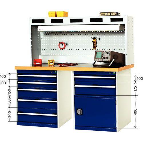 BOTT 1 ÉTABLI FIXE CUBIO COMBI AVEC 2 ARMOIRES À TIROIRS - ARPHENOL