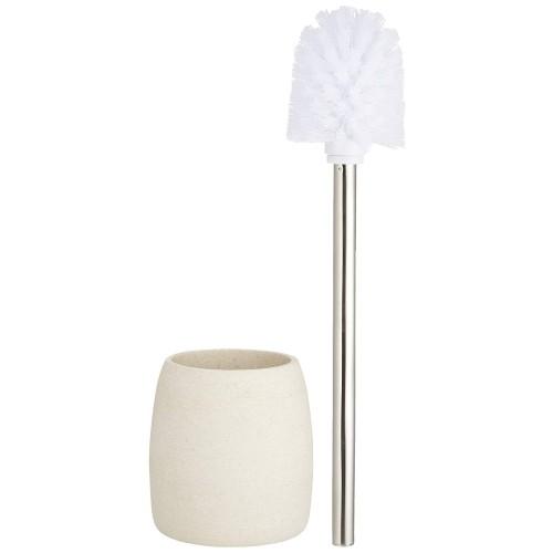BROSSE WC À POSER - GOA - POLYRÉSINE BEIGE WENKO
