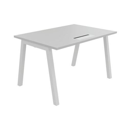 BUREAU PARTAGE 120 X 80 CM AVEC TOP ACCESS GRIS / BLANC - BURONOMIC