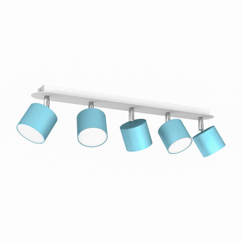 EKO-LIGHT SPOT POUR PLAFOND CLOUDY À 5 LAMPES BLEU
