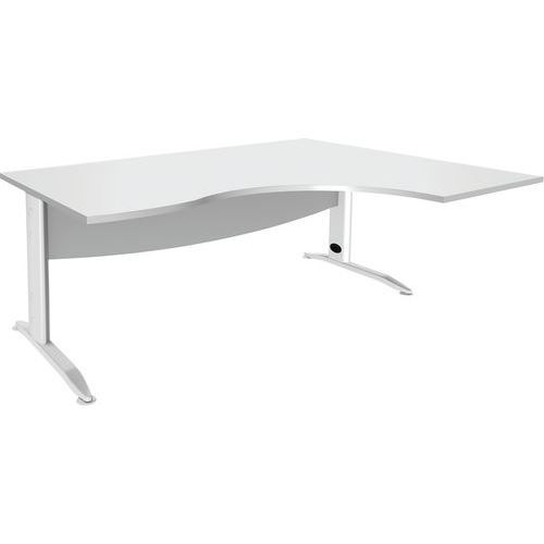 COMPACT ASYM. ALMA 180X80 RETOUR DROIT 120X60 BLANC/BLANC - SIMMOB
