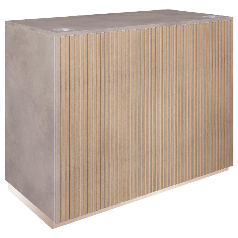 Comptoir Vertigo T01 avec tiroir MDF naturel et béton 120x60x93cm_0