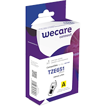 CONSOMMABLE ÉTIQUETEUSE WECARE - STANDARD - NOIR/JAUNE - POUR BROTHER TZE-651