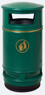 Corbeille publique MORVAN - Polyéthylène indéformable traité anti-UV - 40 ou 90 litres_0