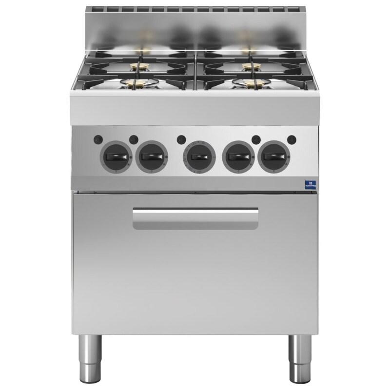Cuisinière à gaz, 4 brûleurs, 1 four à gaz 700x650x850 mm - VIRTUS - 4068875003966_0
