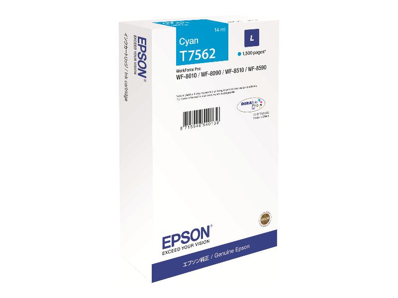 EPSON T7562 - TAILLE L - CYAN - ORIGINAL - CARTOUCHE D'ENCRE