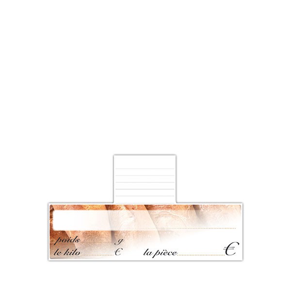 ÉTIQUETTES POUR PANETIÈRE AVEC PATTE DE FIXATION PLIABLE - BOULANGERIE