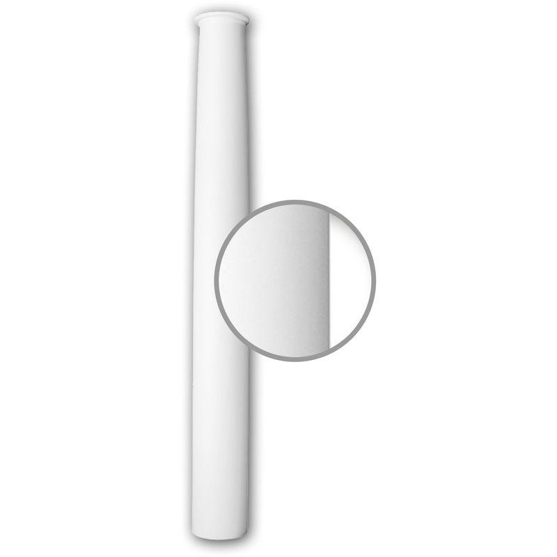 PROFHOME DECOR - FÛT DE DEMI-COLONNE PROFHOME 416101 MOULURE DE FAÇADE COLONNE ÉLÉMENT DE FAÇADE STYLE TOSCAN BLANC