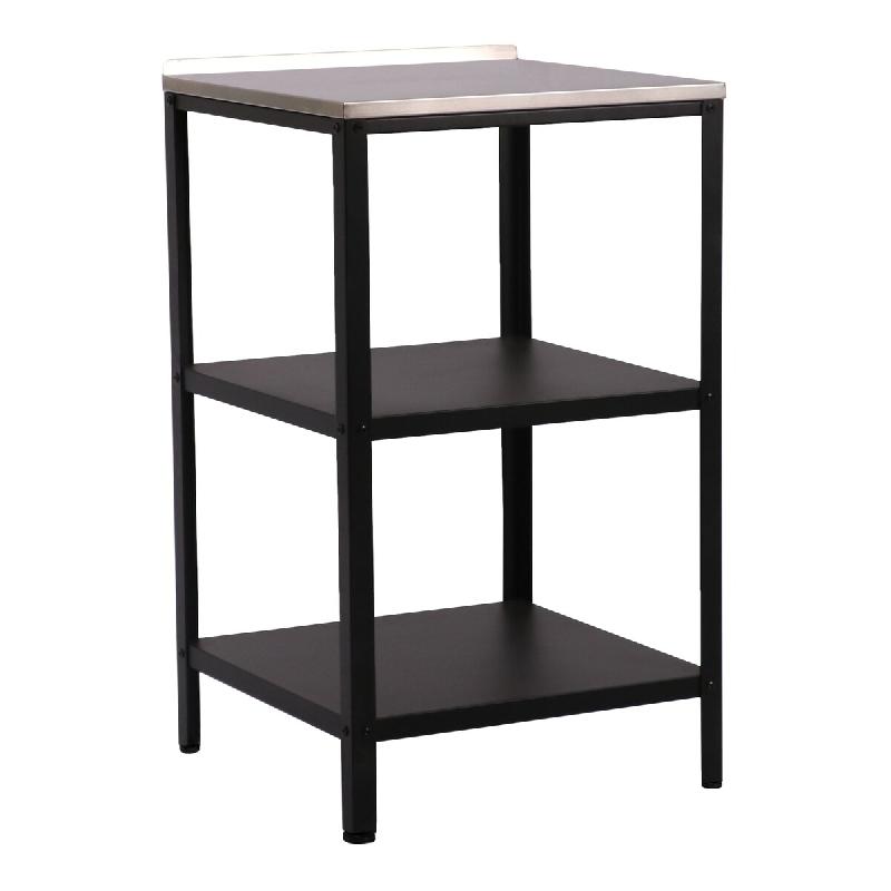 Helloshop26 - Étagère d'extérieur acier 92 x 50 x 50 cm noir mat argent  03_0006964 - noir acier 3001854647769_0