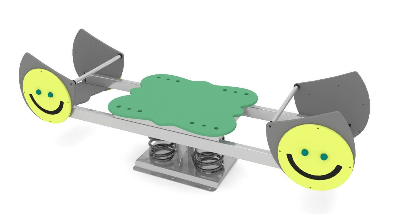 Jeu sur ressort - Boogie LD1MI0160 - Pour enfants 2 à 8 ans - Capacité 4 - Dimensions 2,20m x 1,01m x 0,94m_0