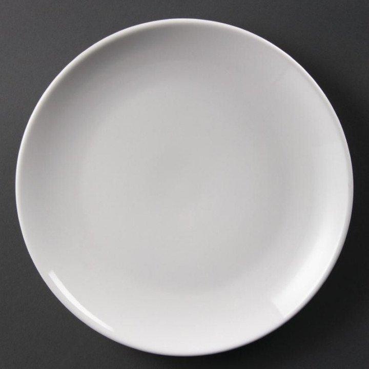 Lot de 10 assiettes rondes plates (Ø)250 mm, en porcelaine_0