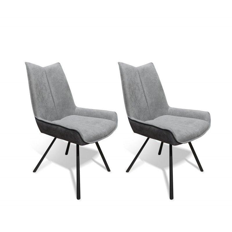 LOT DE 2 CHAISES GRIS SURI GRIS CLAIR MEUBLETMOI LOT DE 2 CHAISES GRIS SURI GRIS CLAIR MEUBLETMOI