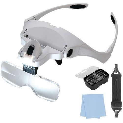 LUNETTES LOUPE LUMINEUSE AVEC 5 DIOPTRIES INTERCHANGEABLES - VELAMP