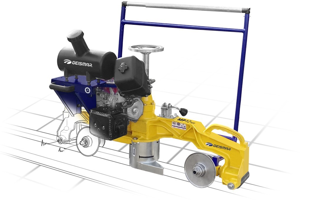 Meuleuse de profils de rails - Metal Hornet MP12-270 - Précision et efficacité avec moteur Honda GX270_0