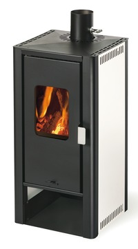 Mini Wood - Poêle à bois 6.6 kW - Grille en inox et intérieur vermiculite - Réf : PABMINIW.B_0