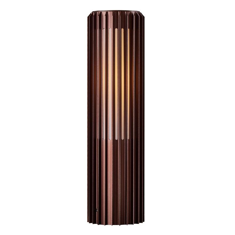 Nordlux Potelet luminaire ALUDRA 45 Aluminium Seaside marron metallise H. 45,4 IP44 -Extérieur - marron aluminium 5704924022074_0