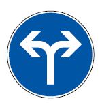 Panneau de direction obligatoire - B21e_0