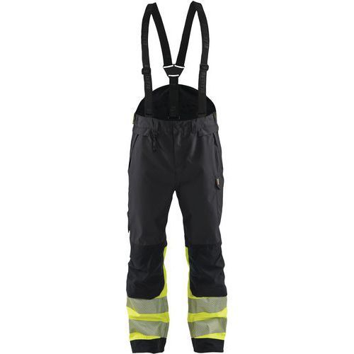 PANTALON BRETELLES CLASSE 1 HAUTE-VISIBILITÉ NOIR/JAUNE D108 - BLAKLADER