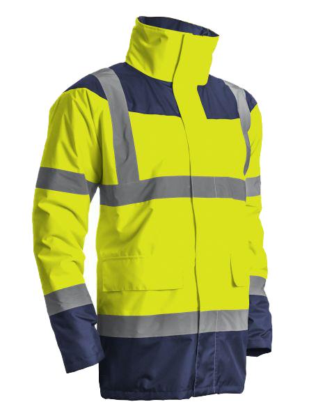 PARKA MATELASSÉE HAUTE VISIBILITÉ KETA JAUNE FLUO/MARINE T3XL - COVERGUARD - 7KETYXXXL