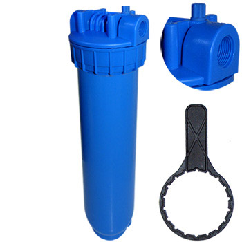 PORTE FILTRE OPAQUE BLEU 20 POUCES - ENTRÉE 3/4 POUCES PLASTIQUE