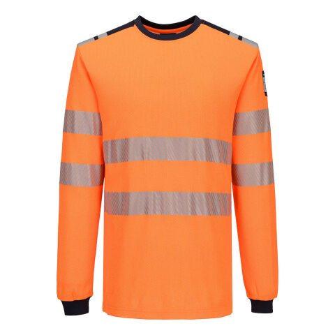 PORTWEST FR736 TEE-SHIRT MANCHES LONGUES MODAFLAME PW3 HV ORANGE/MARINE - TAILLE M