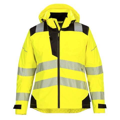 PORTWEST PW389 VESTE DE PLUIE HAUTE VISIBILITÉ PW3 POUR FEMME JAUNE/NOIR - TAILLE XL