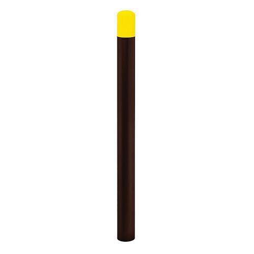 POTELET CARREFOUR ÉCOLE Ø76 MM - MARRON 8017/JAUNE1021 - PROCITY
