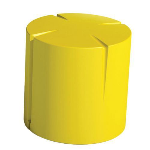 POUF CONNEXIO ROND 45 CM - JAUNE RAL 1016 - MANUTAN EXPERT