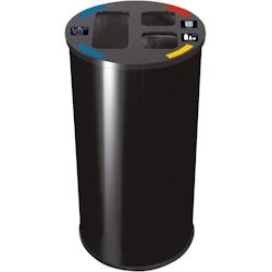 PROBBAX - WB-1271-BLA - Collecteur de tri (60 L) - 35,5 x 35,5 x 67 cm - Noir - noir acier WB-1271-BLA_0