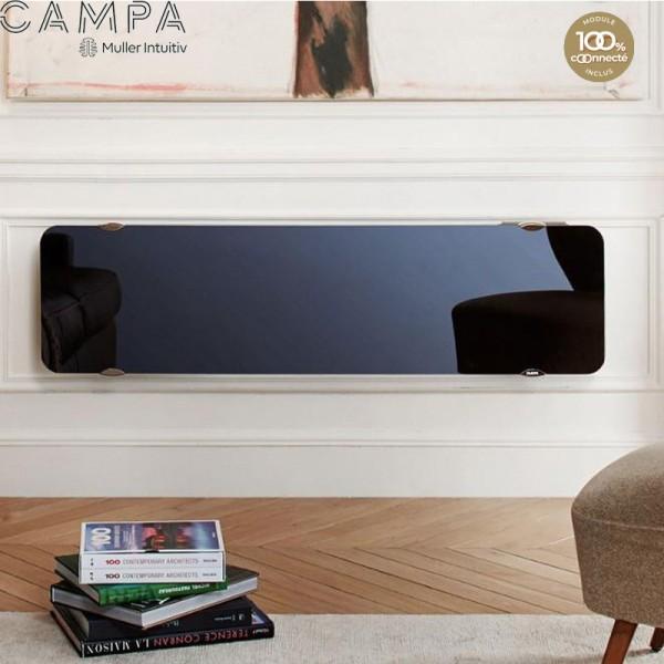RADIATEUR ÉLECTRIQUE ÉTROIT BAS CAMPAVER ULTIME NOIR ASTRAKAN 900 W CMEC09HSEPB