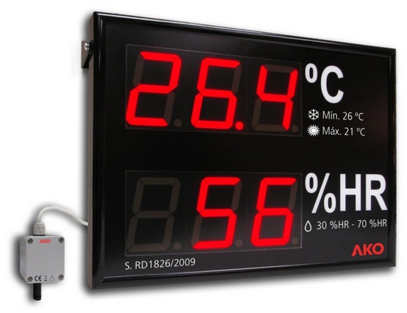 Regulateur pour groupe froid - ako - d17023 - granvis affichage de température et d'humidité_0